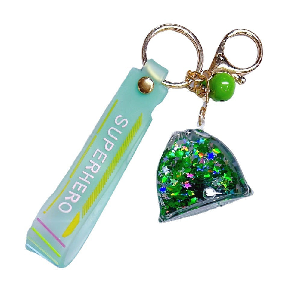 Wholesale Acrylic Glitter Powder Oiled Keychain
